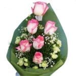 Special Pink Roses Bouquet close