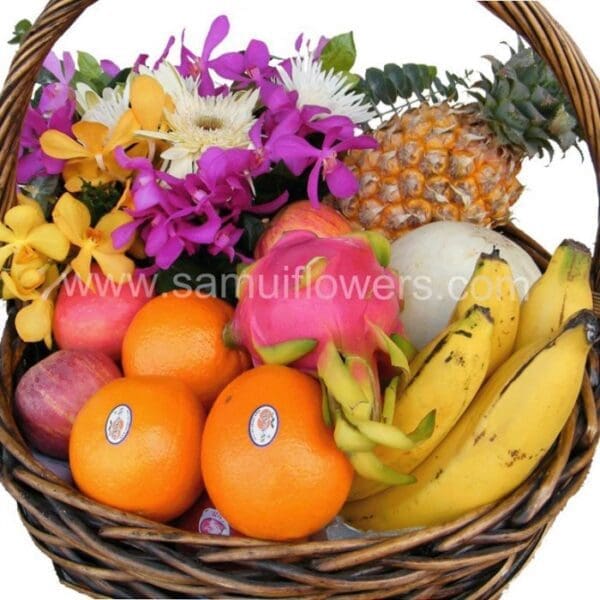 Basket of fruit, close up
