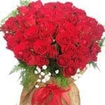 99 Red Roses Bouquet close