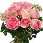 Pink Roses Vase close