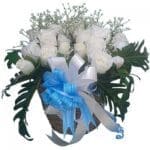 White Roses in a Basket